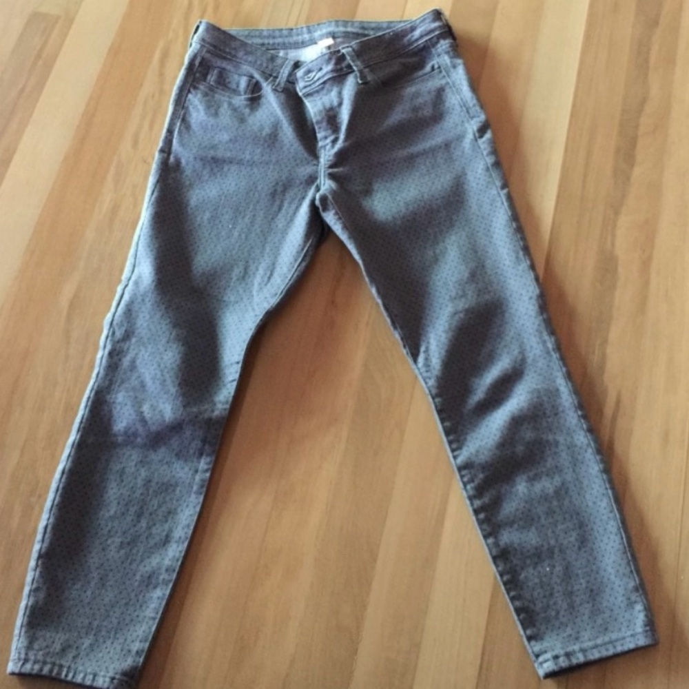 Banana Republic Skinny 28P Polka dots 77% Cotton 21% Poly 2% Spandex